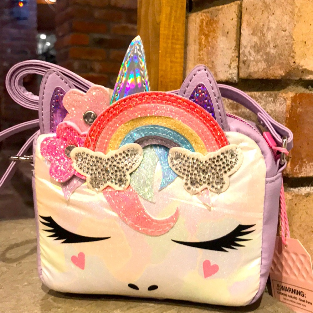 NWT Unicorn Sparkle Lavender Crossbody Bag